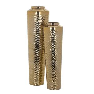 Wedding Decorations Decorative Metal <b>Textured</b> Flower <b>Vases</b> For Table Decoration Unique Design Aluminum Item - Product Image 2