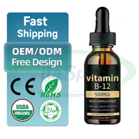 VitaSpring OEM Gouttes liquides de vitamine B12 de qualité alimentaire Boissons énergisantes Suppléments de prise de poids Gouttes liquides de vitamine B12 5000 Mcg