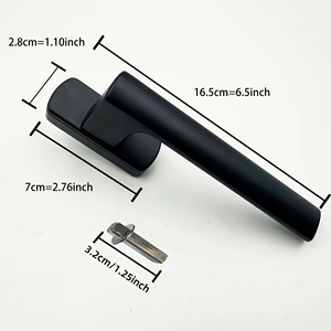 Sistema de manijas para puertas y ventanas de aleación de aluminio, accesorios para puertas y ventanas, manija recta, fuente de manijas rectas, seguras y duraderas - Product Image 4