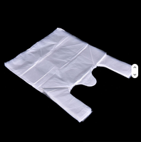Sacs en plastique HDPE blancs en gros, sacs cabas à poignées, sacs de courses pour supermarchés, sacs alimentaires personnalisables avec poignée