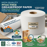 Papier sulfurisé de qualité alimentaire sans PFAS, personnalisé, imprimé pour sandwichs et burgers, pour emballer les aliments