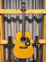 D-100 Style Luxurious Abalone Shell Inlay Solid Spruce Solid Rosewood All Solid Guitar Acoustic Ebony Fingerboard Polished