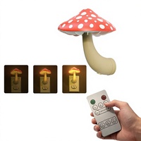 Veilleuse Champignon Rouge Colorful Life pour Chambre d'Enfant, Lampe de Chevet Protégeant les Yeux pour un Sommeil Réparateur