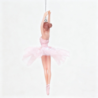 SOTE Haute Qualité Ballerine 17CM Danse Rose Jupe Ornements Suspendus sur Arbre Décoration De Noël