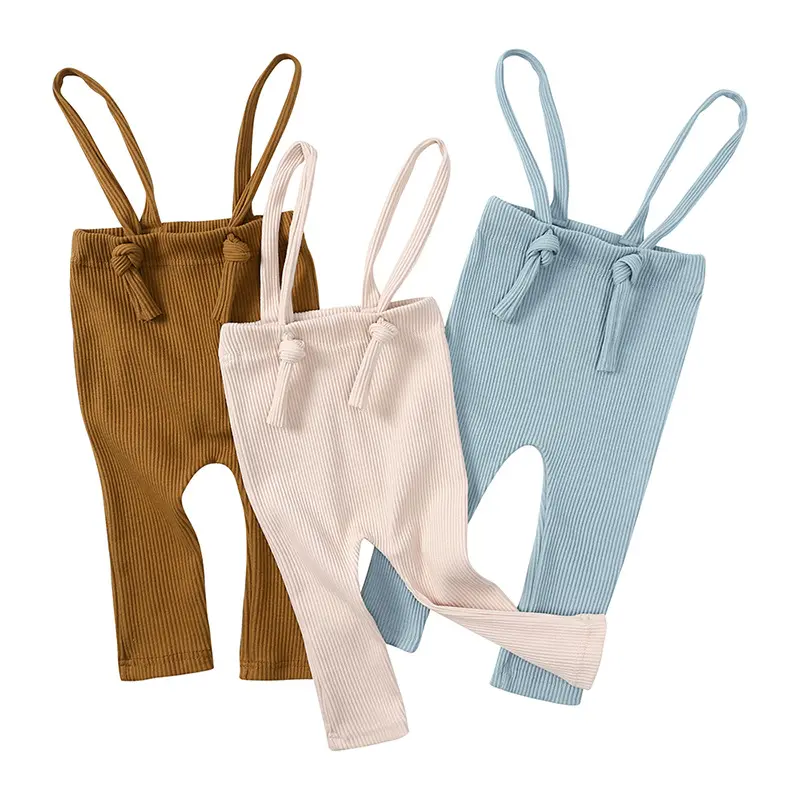 Infant Kids Overalls Skinny Pants Newborn Baby Boys Girls Ribbed Jumpsuit Baby Clothing Leggings Girls Clothes Trousers