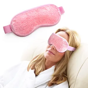 Máscara de Gel para Ojos, Compresa de Hielo Reutilizable con Perlas para Terapia de Frío y Calor - Product Image 1