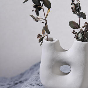 Vaso in ceramica fiori fiori secchi vasi modello camera decorazione per la casa ornamenti libreria TV decorazione nordica - Product Image 6