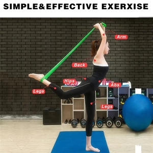 Logo personalizzato Latex Stretch Flat Elastic Bands Theraband Roll Yoga <span class=keywords><strong>Pilates</strong></span> gomma Stretch Resistance - Product Image 4