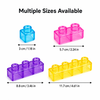 Jouet de blocs emboîtables souples transparents style gomme, briques de construction anti-stress, ensemble de jeu