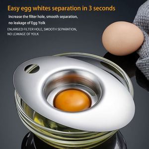 Modern Kitchen Accessories 304 Stainless Steel <b>Egg</b> Filter Extractor Home Use White Yolk Divider Separator <b>Egg</b> Cutter - Product Image 3