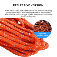 Corde réfléchissante de longueur personnalisable pour la nuit, corde de sécurité flottante pour la lutte contre les incendies, corde de montagne