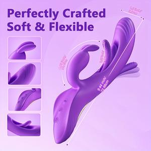 Vibrateur clitoridien et point G en forme de lapin, jouet sexuel pour adultes, femmes et couples, masseur vibrant pour doigts, 10 modes de vibration - Product Image 3