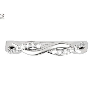 Luxury 9K/10K/14K/18K Gold Twisted Vine Diamond <b>Ring</b> with IGI Certified Brilliant Cut Diamonds Wedding <b>Rings</b> for <b>Couples</b> Gift - Product Image 2