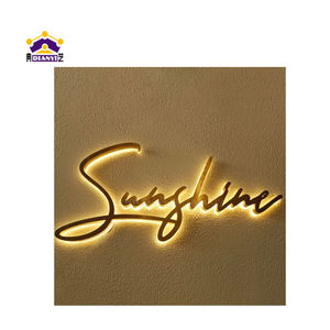 Enseigne lumineuse LED de bonne qualité, logo 3D suspendu, signalétique murale pour magasin, affichage publicitaire, lettres éclairées par l'avant ou par l'arrière - Product Image 6