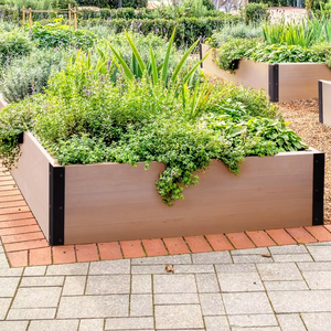100cm X 100cm X 12cm Camas de jardín elevadas de madera Maderas compuestas Macetas y jardineras - Product Image 6