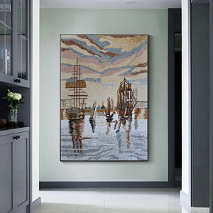 Custom Painted White Marble Tile Eco-Friendly Water Resistant Bedroom Wall Floor Pool Living Room Outdoor School Cladding - Product Image 2