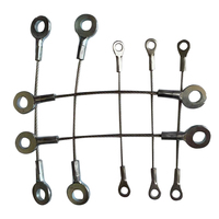 Câble métallique enduit de PVC manchon en aluminium fil suspendu câble métallique d'acier inoxydable avec des bornes d'oeil d'anneau
