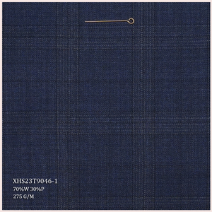 Tela Clásica RTS 70% <span class=keywords><strong>Lana</strong></span> 30% Poliéster para Trajes <span class=keywords><strong>de</strong></span> Hombre, <span class=keywords><strong>Lana</strong></span> <span class=keywords><strong>Merino</strong></span> Peinada Teñida en Hilo para Chaquetas - Product Image 2