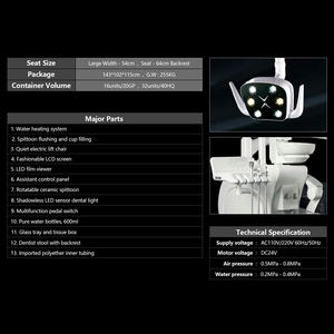 Prezzo di Fabbrica Attrezzatura Clinica Dentale Strumenti per Dentisti Poltrona Odontoiatrica Elettrica di Alta Qualità - Product Image 5