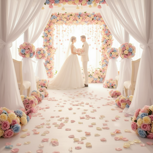 Grandes roses artificielles à 7 têtes pour la décoration de la maison, du Nouvel An, de la rentrée scolaire, du Nouvel An chinois et de la Saint-Valentin - Product Image 2