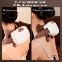 Intelligentes 3D-Shiatsu Schulter-Nacken-Massagegerät Tragbar Wiederaufladbar mit Wärme- und Vibrationsfunktion zur Schmerzlinderung