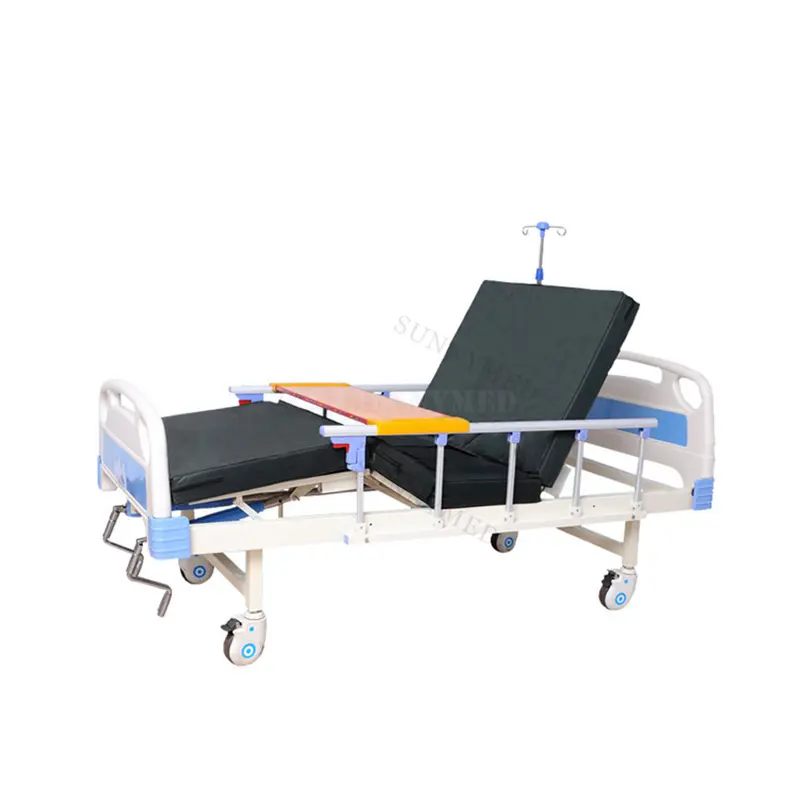 SY-R009 दो कार्य ईकू चिकित्सा नर्सिंग देखभाल बिस्तर 2 क्रैंक मैनुअल अस्पताल बिस्तर के लिए रोगी अस्पताल का बिस्तर