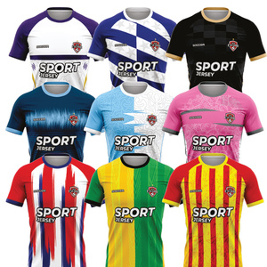 Maillots de Football Personnalisés Rétro 25 pour Équipe, Tenue de Club Sportive Décontractée à Manches Courtes par Sublimation - Product Image 1