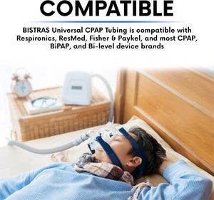 خرطوم CPAP عالي الجودة متوافق مع أجهزة CPAP العالمية، أنبوب بموصلات 19 مم و22 مم، أنبوب CPAP عالمي - قطعة واحدة - Product Image 4