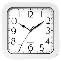 Horloge murale à quartz carrée en plastique, Simple et à la mode, pour salon, chambre à coucher, vente directe, fabricants