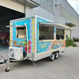 2024 Hot Dog Cart Concession Enclosed Food Trailer Food Trucks for Sale in USA