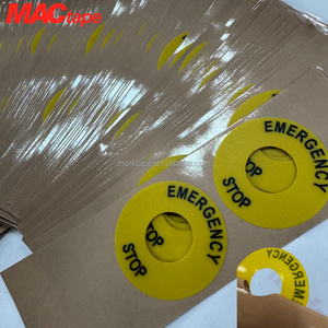Étiquette de machine en polyester UL/CE personnalisée pour arrêt d'urgence, autocollant de bouton de réinitialisation de panne ISO 13850, signalisation de sécurité, ruban d'avertissement industriel - Product Image 3