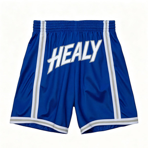 กางเกงบาสเก็ตบอลสีดำสำหรับผู้ชาย Healy พร้อมแถบข้างสีน้ำเงินขาว เอวยางยืด ไซส์พลัส ชุดลำลองสำหรับเล่นกีฬาฤดูร้อน - Product Image 4