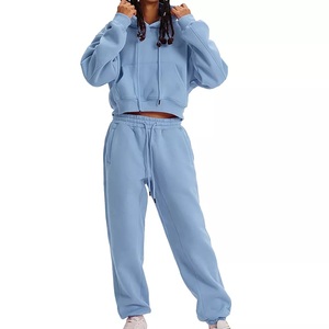 <span class=keywords><strong>Set</strong></span> di felpe con cappuccio 2 pezzi da donna Premium completi da allenamento Casual personalizzati per <span class=keywords><strong>Set</strong></span> di felpe con cappuccio primaverile - Product Image 2