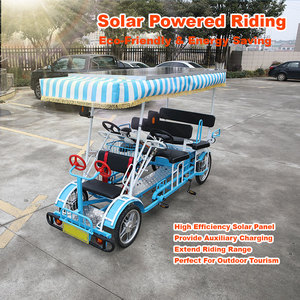 Bicicleta Eléctrica Solar con Pedaleo Asistido, Cuatrimoto de 4 Ruedas y 6 Asientos, Bicicleta Familiar de Ocio con 2 Asientos para Bebés - Product Image 6