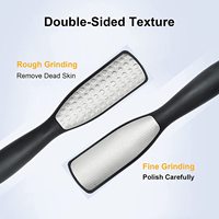 Outil de soin des pieds en acier inoxydable double face de qualité supérieure dissolvant de callosités et de peaux mortes lime de pédicure râpe exfoliante pour les pieds