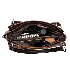 Vintage Öl-Wachs PU Damen Hobo Handtasche mit Seitenreißverschluss-Tasche, Obergriff, Abnehmbarer Verstellbarer Schulterriemen, Wasserdicht - Product Image 2