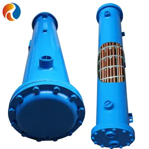 Threaded Copper Tube Shell Heat Exchanger For Sea Water And Oil/gas Heat Transfer