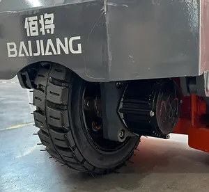 Baijiang รถยกแม่แรงยก550ไฟฟ้า3.0ตันพร้อมแบตเตอรี่ลิเธียมรถยกออฟโรด