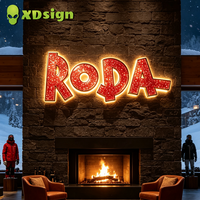 Enseigne Commerciale LED XDsign – Diamant Éblouissant Personnalisé, Enseigne Publicitaire 3D en Acier Inoxydable LED Irisé pour Voiture Bluetooth