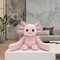 Peluche Axolotl lestée personnalisée 4,5 lb, rembourrée en polyester, anti-stress pour adultes, adolescents et enfants