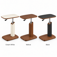 Hauteur réglable 360° °   Table de chevet rotative avec roulettes, table d'appoint mobile pour ordinateur portable, pour canapé, chambre à coucher