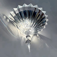 Applique murale LED en cristal K9 moderne French Mille Nuits avec lumière à intensité variable et garantie de 5 ans pour la maison, le bureau, la chambre et les hôtels