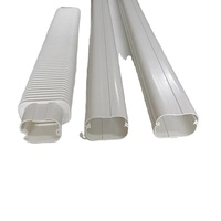 Ensemble de gaines PVC pour CVC, cache-tuyaux décoratif pour climatisation, gestion des câbles
