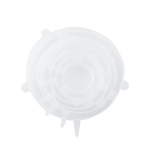 Silicone Food Storage Lid Set 6-Piece Clip-On Transparent Freshness Preservation Kitchen Dish Bowl Cover - Product Image 5