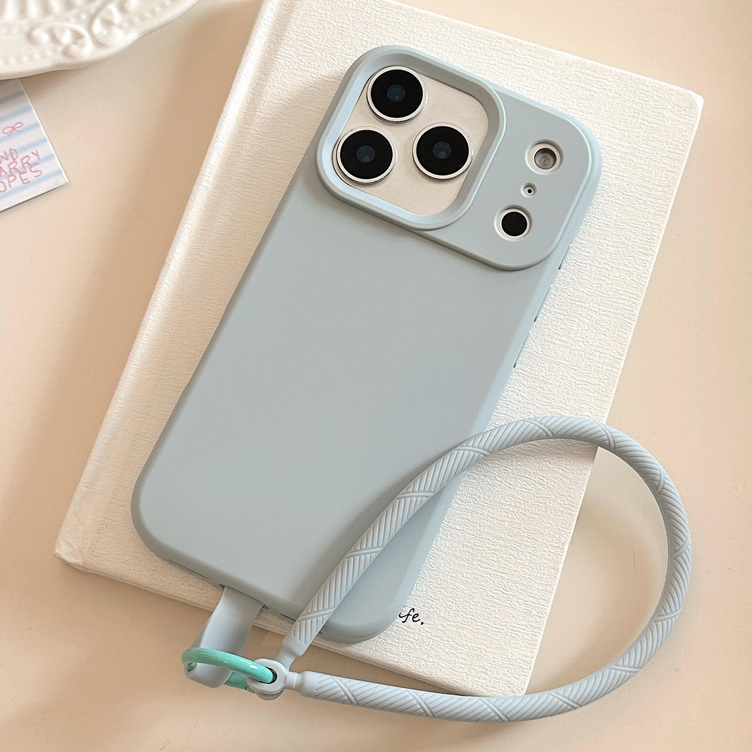 สายซิลิโคนสีแอชบลู