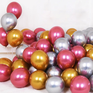 Globos <span class=keywords><strong>de</strong></span> Látex Metálicos Cromados Redondos <span class=keywords><strong>de</strong></span> 12 Pulgadas <span class=keywords><strong>de</strong></span> Alta Calidad al por Mayor, en Dorado, Plateado, Rojo Rosa, Azul y Verde para Navidad - Product Image 4
