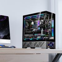 Boîtier PC ATX Mid-Tower Version Sub-Écran Millenium, Vente Directe Usine, Refroidissement Liquide Vue Panoramique pour Gaming et Cybercafé