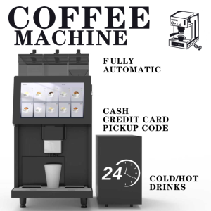 Commercial <b>Fully</b> <b>Automatic</b> <b>Coffee</b> Vending <b>Machine</b> with Touch Screen CE Function ADA Compliant for Hot/Cold Beverages in Offices - Product Image 1