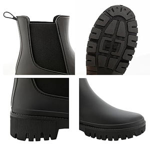 <span class=keywords><strong>Botas</strong></span> de Lluvia Chelsea Impermeables para Mujer, <span class=keywords><strong>Botas</strong></span> Cortas de Goma, Ligeras, Fáciles de Poner, para Jardín y Caminar - Product Image 4