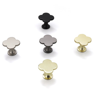 Single-Hole Pull Handle Simple Four-leaf Clover Colored Zinc Alloy Modern for Bedrooms Kitchen Drawer 25mm Cabinets Wardrobes - Product Image 4